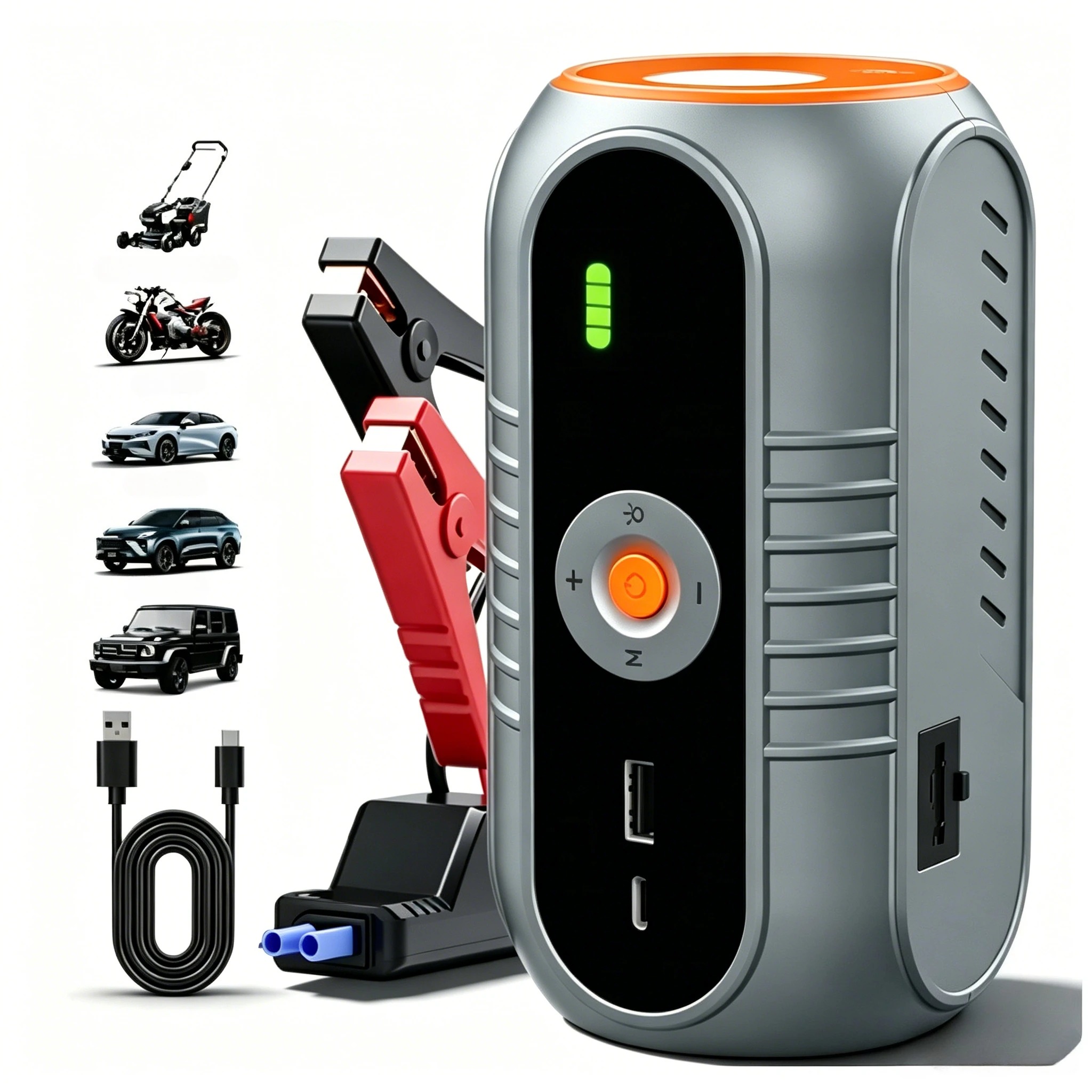 Power Banks - Auto-startkabelsysteem met luchtcompressor, 150PSI luchtpomp, multifunctionele