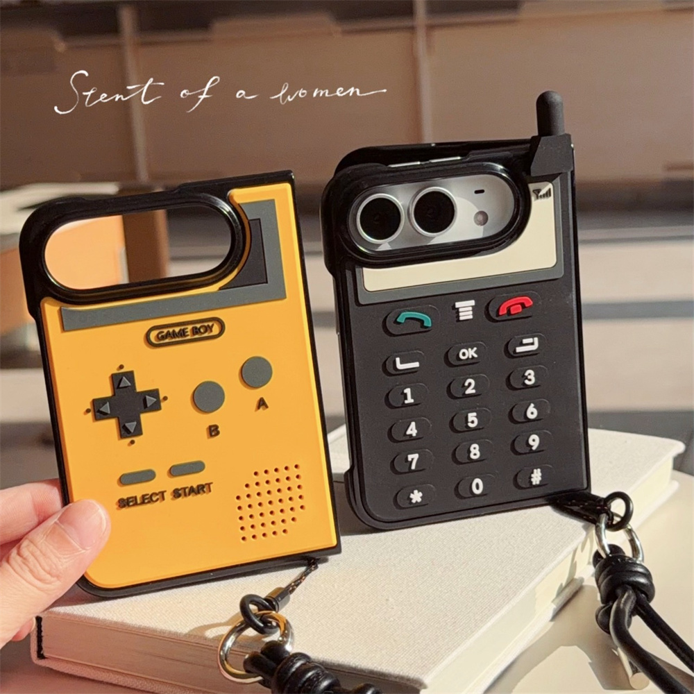 Cute Cartoon Wrist Strap Silicone Case - Korea INS Eenvoudige telefoonhoes met polsbandje