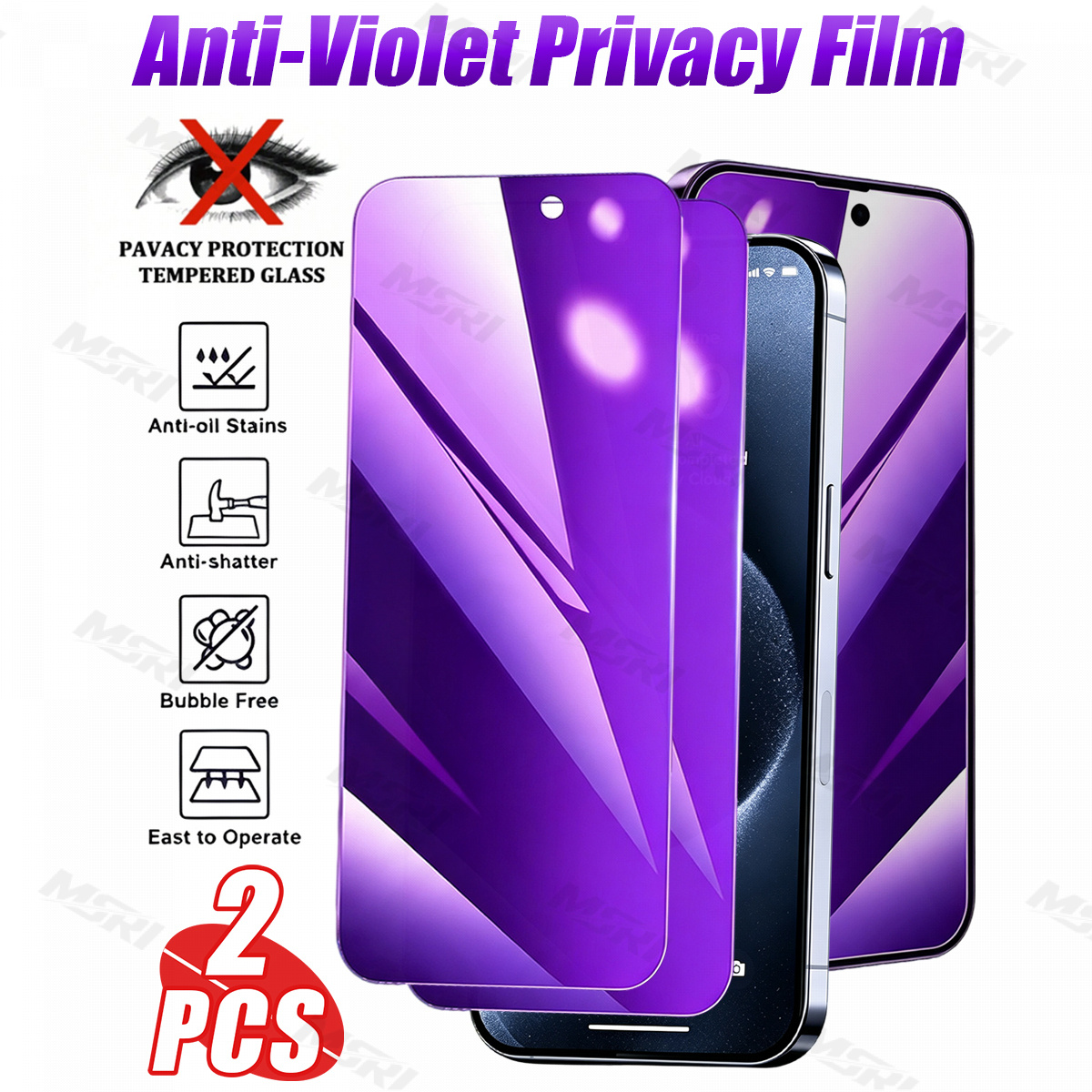 Matte Anti Glare Screen Protector - 2 stuks privacy-schermbeschermfolie die blauw licht