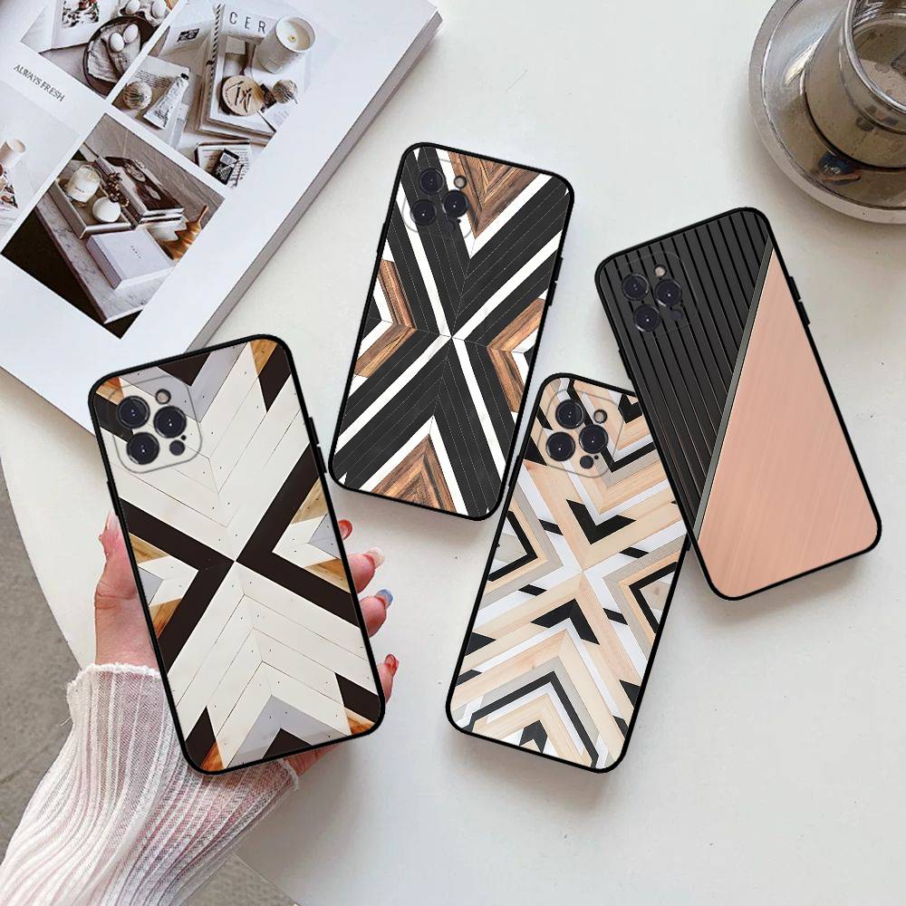 Vintage houtnerf geometrisch p - Vintage Floral Pattern Soft Case recensie en prijs