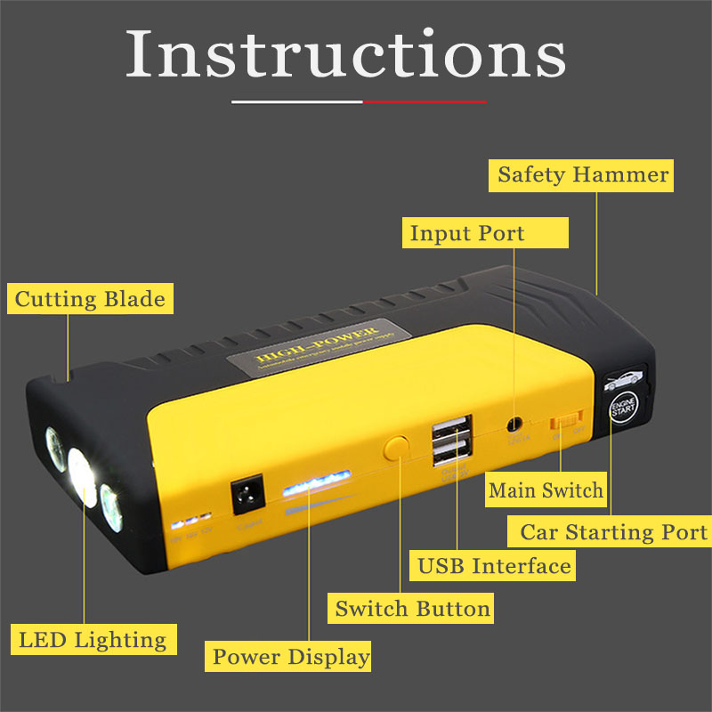 Draagbare 12V auto-starthulp,  - Power Banks recensie en prijs