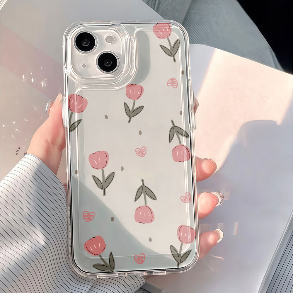 Siliconen hoesje roze zwarte t - Clear Shockproof Bumper Case recensie en prijs