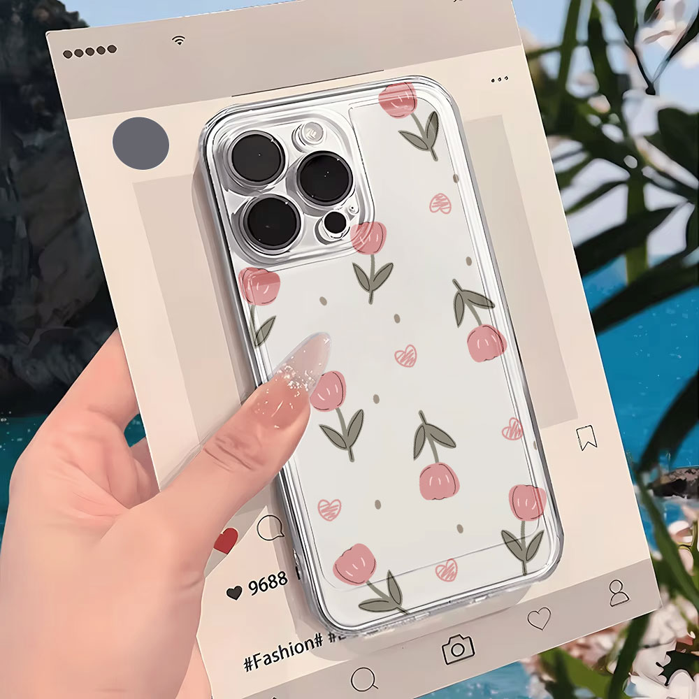 Siliconen hoesje roze zwarte t - Clear Shockproof Bumper Case recensie en prijs