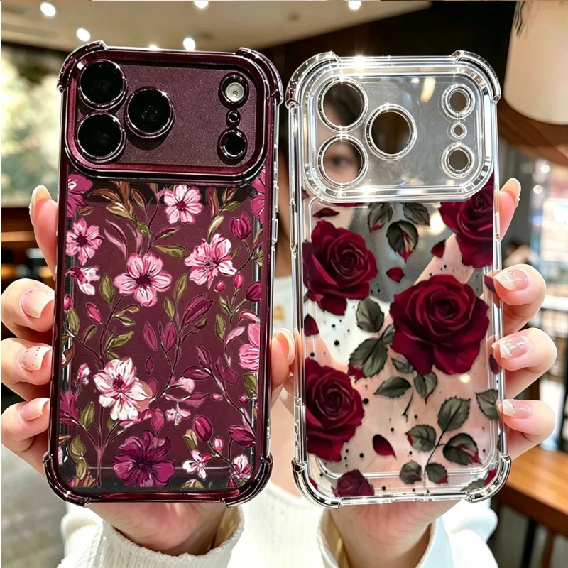 Vintage hoesje met rood bloeme - Vintage Floral Pattern Soft Case recensie en prijs