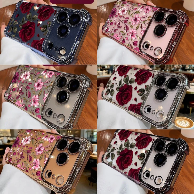 Vintage hoesje met rood bloeme - Vintage Floral Pattern Soft Case recensie en prijs