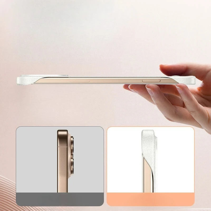 Zandsteenkleurige, randloze be - Ultra Thin Frameless Phone Cover recensie en prijs